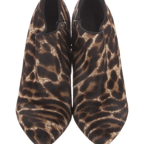 Lanvin ponyhair leopard print high heel booties, sz 39 - Picture 5 of 5